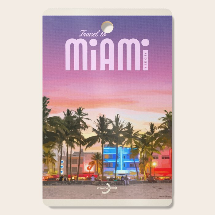 Travel to Miami Cutting Board Gallery Image 1