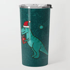 Cute Christmas Dinosaurs Dinos Dinosaur Travel Mug Gallery Image 2