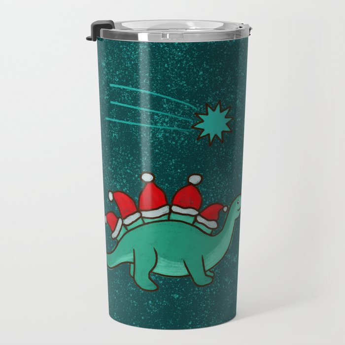 Cute Christmas Dinosaurs Dinos Dinosaur Travel Mug Gallery Image 3