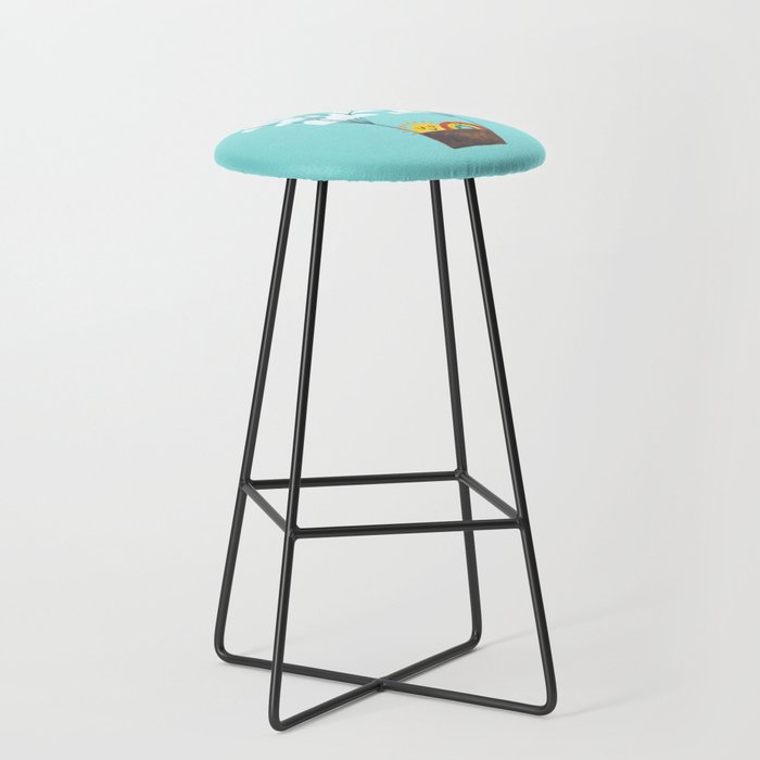 Hot cloud balloon - sun and rainbow Stool Gallery Image 1