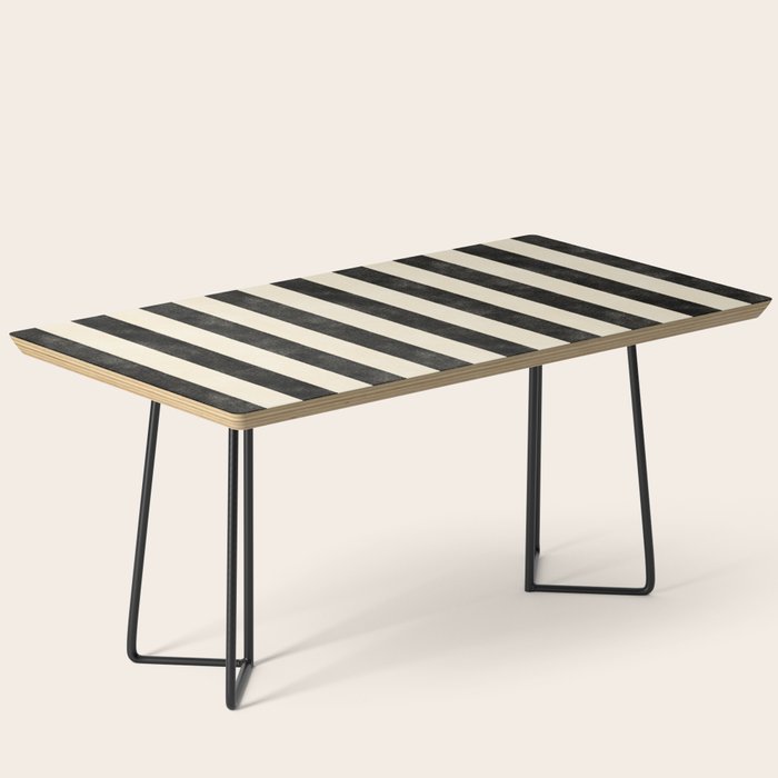 Cabana Stripe - black & cream Coffee Table Gallery Image 1