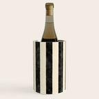 Cabana Stripe - black & cream Wine Chiller Gallery Image 1