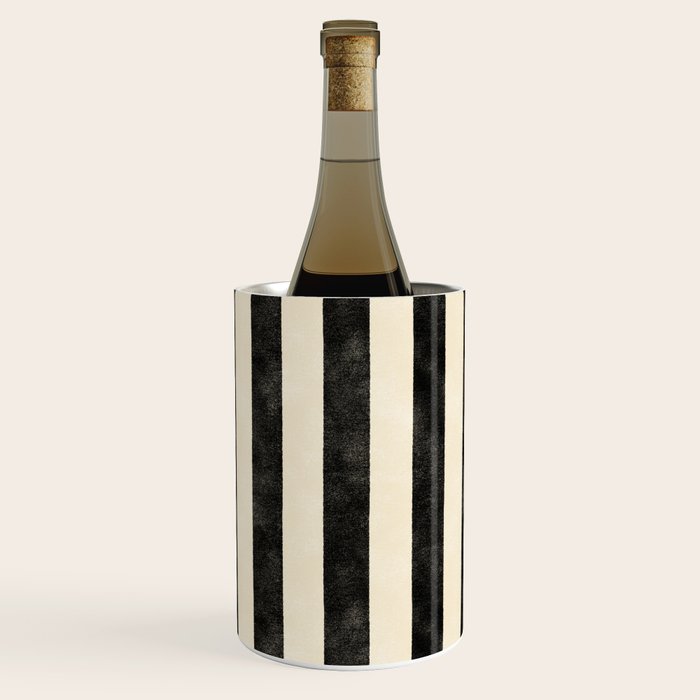 Cabana Stripe - black & cream Wine Chiller Gallery Image 3
