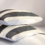 Cabana Stripe - black & cream Pillow Sham Gallery Image 3