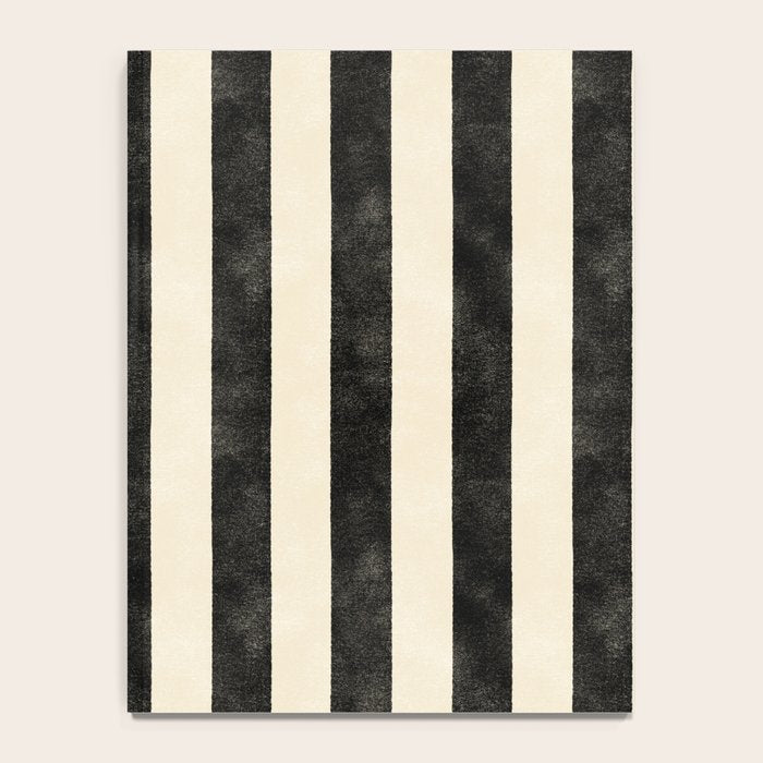 Cabana Stripe - black & cream Notebook Gallery Image 4