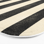 Cabana Stripe - black & cream Bath Mat Gallery Image 3