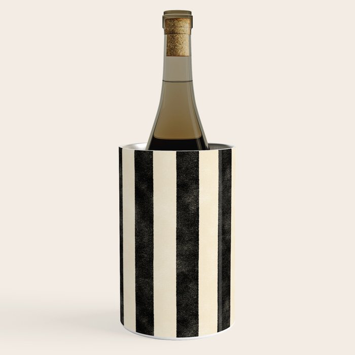 Cabana Stripe - black & cream Wine Chiller Gallery Image 2