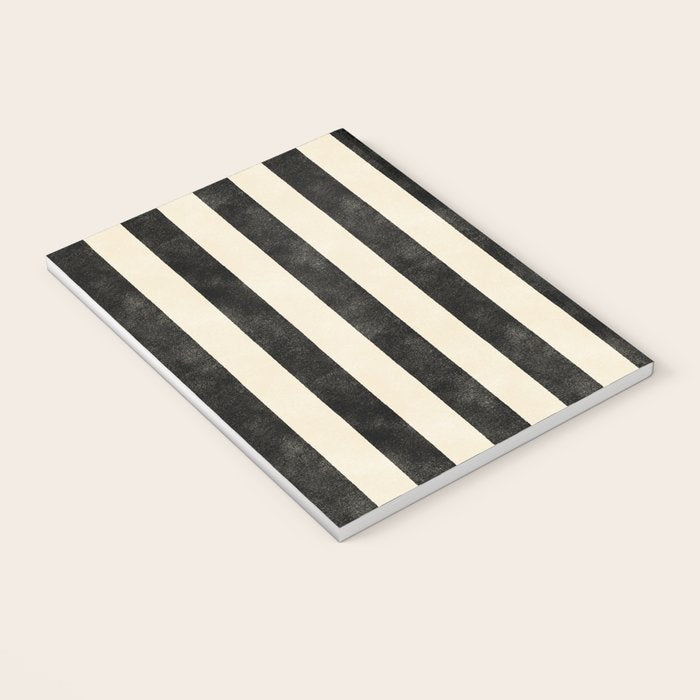 Cabana Stripe - black & cream Notebook Gallery Image 3