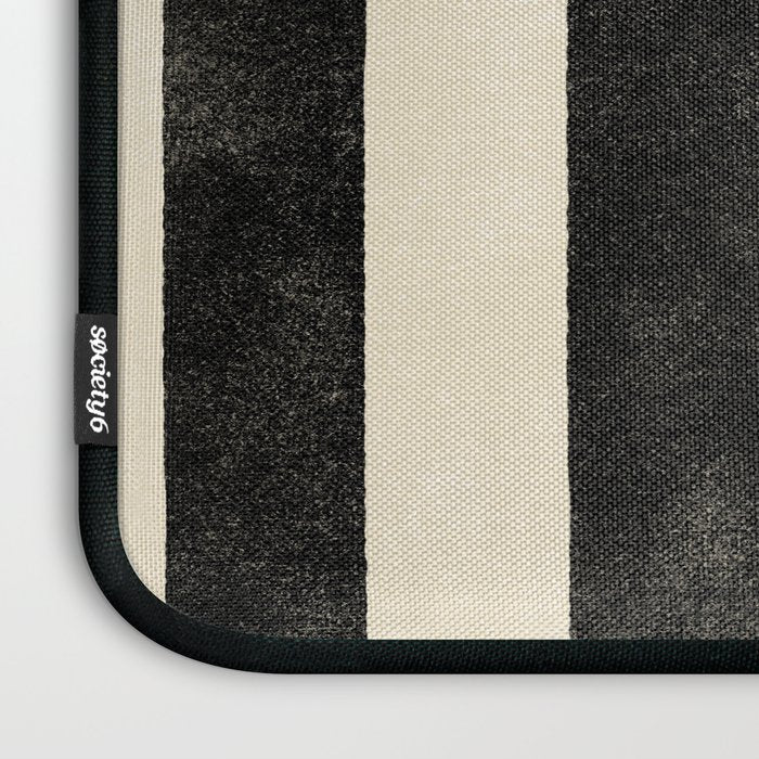 Cabana Stripe - black & cream Laptop Sleeve Gallery Image 3