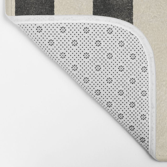 Cabana Stripe - black & cream Bath Mat Gallery Image 2