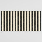 Cabana Stripe - black & cream Desk Mat Gallery Image 3