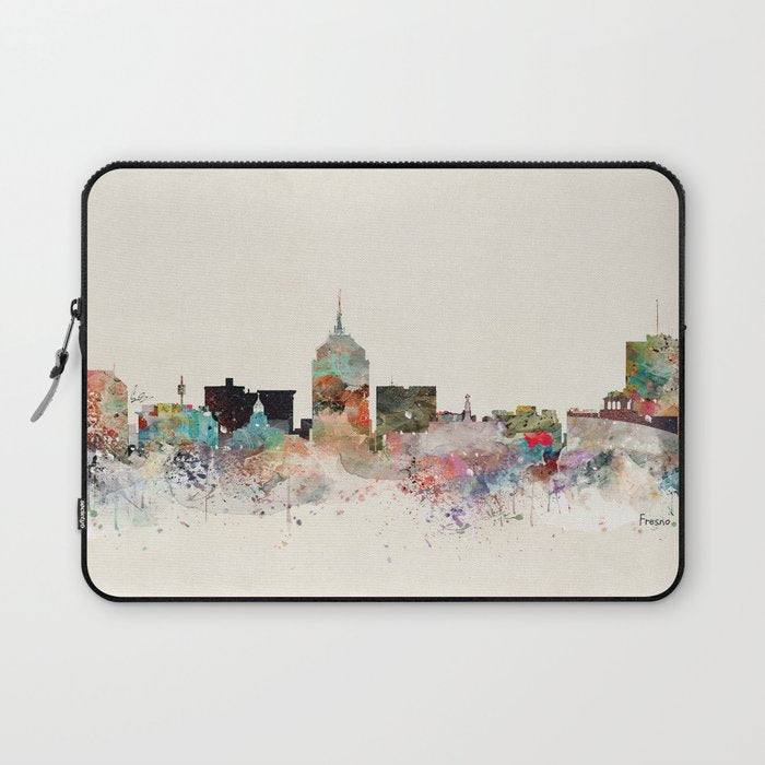 fresno skyline Laptop Sleeve Gallery Image 1