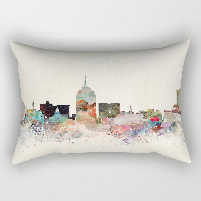 fresno skyline Rectangular Pillow Gallery Image 1