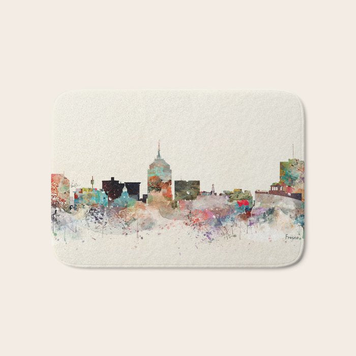 fresno skyline Bath Mat Gallery Image 1