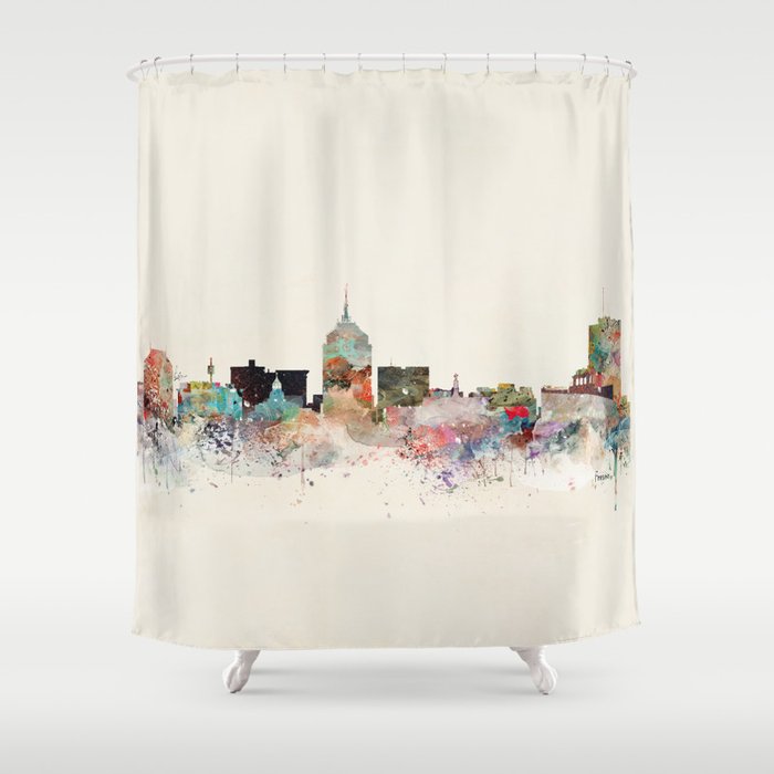 fresno skyline Shower Curtain Gallery Image 1