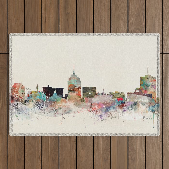 fresno skyline Outdoor Rug Gallery Image 1
