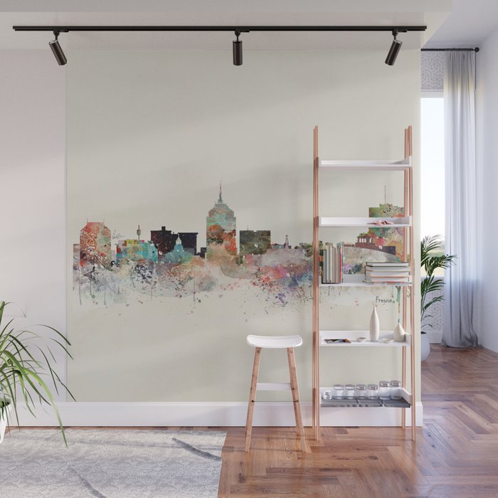 fresno skyline Wall Mural Gallery Image 1