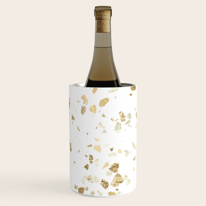 Metallic Gold Terrazzo Sparkle Wine Chiller Gallery Image 3