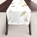 Metallic Gold Terrazzo Sparkle Table Runner Gallery Image 1