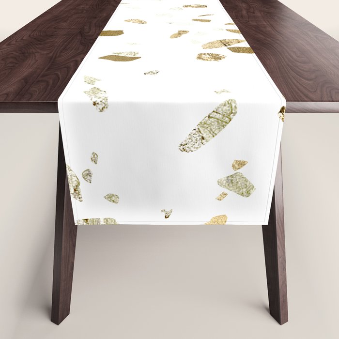 Metallic Gold Terrazzo Sparkle Table Runner Gallery Image 1