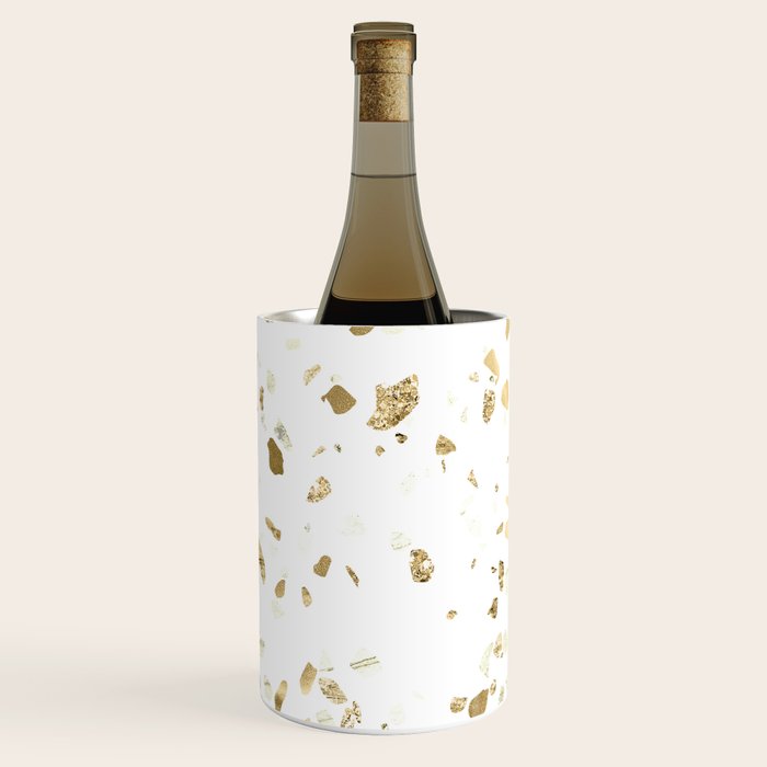 Metallic Gold Terrazzo Sparkle Wine Chiller Gallery Image 1