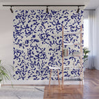 Mediterranean blue handmade floral Wall Mural Gallery Image 1