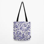 Mediterranean blue handmade floral Tote Bag Gallery Image 2