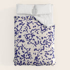Mediterranean blue handmade floral Duvet Cover Gallery Image 6