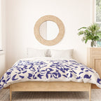 Mediterranean blue handmade floral Duvet Cover Gallery Image 3