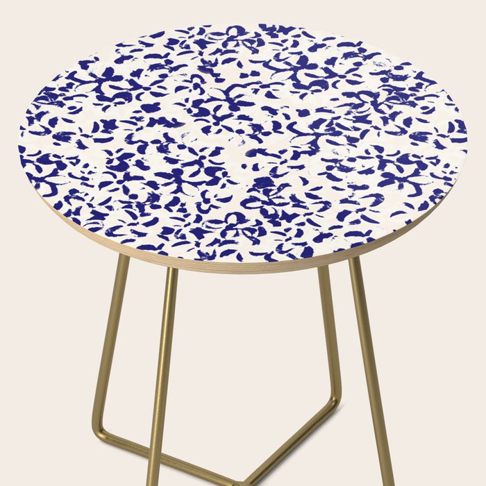 Mediterranean blue handmade floral Side Table Gallery Image 2