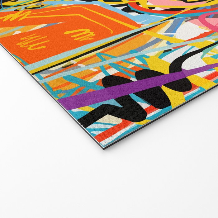 Graffiti Street Art Pattern Colorful Tribal Abstract by Emmanuel Signorino Welcome Mat Gallery Image 2