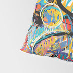 Graffiti Street Art Pattern Colorful Tribal Abstract by Emmanuel Signorino Pillow Sham Gallery Image 4