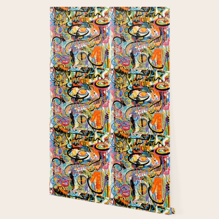 Graffiti Street Art Pattern Colorful Tribal Abstract by Emmanuel Signorino Wallpaper Gallery Image 2