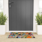 Graffiti Street Art Pattern Colorful Tribal Abstract by Emmanuel Signorino Welcome Mat Gallery Image 3
