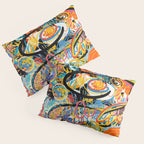 Graffiti Street Art Pattern Colorful Tribal Abstract by Emmanuel Signorino Pillow Sham Gallery Image 3