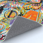Graffiti Street Art Pattern Colorful Tribal Abstract by Emmanuel Signorino Rug Gallery Image 4
