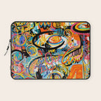 Graffiti Street Art Pattern Colorful Tribal Abstract by Emmanuel Signorino Laptop Sleeve Gallery Image 1