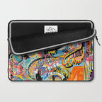 Graffiti Street Art Pattern Colorful Tribal Abstract by Emmanuel Signorino Laptop Sleeve Gallery Image 2