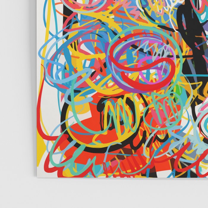 Graffiti Street Art Pattern Colorful Tribal Abstract by Emmanuel Signorino Poster Gallery Image 3