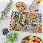 Graffiti Street Art Pattern Colorful Tribal Abstract by Emmanuel Signorino Cutting Board Gallery Image 2