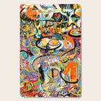 Graffiti Street Art Pattern Colorful Tribal Abstract by Emmanuel Signorino Cutting Board Gallery Image 1