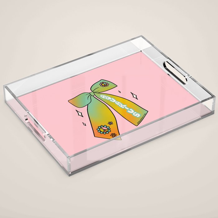 Aquarius Bow Acrylic Tray Gallery Image 1