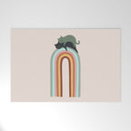 Rainbow cat 3 lover hugs Welcome Mat Gallery Image 1