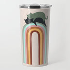 Rainbow cat 3 lover hugs Travel Mug Gallery Image 1