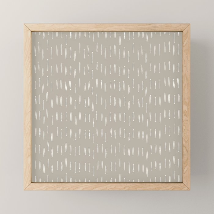 Boho Prints, Raindrops, Beige, Minimalism, Abstract Art Mini Art Print Gallery Image 1