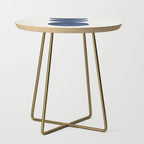 Woodblock navy blue Mid century modern Side Table Gallery Image 1