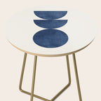 Woodblock navy blue Mid century modern Side Table Gallery Image 2