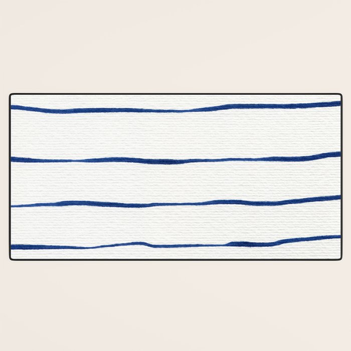 Blue Stripes Desk Mat Gallery Image 3