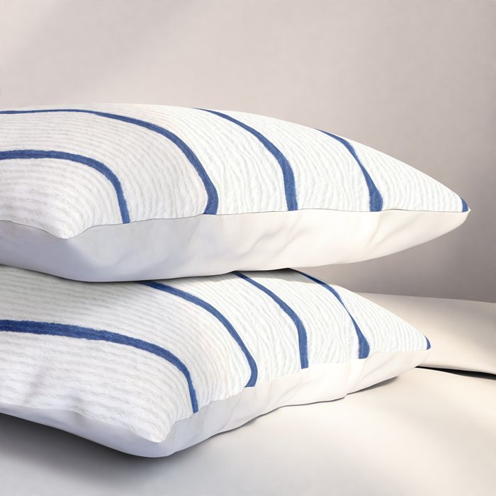 Blue Stripes Pillow Sham Gallery Image 3