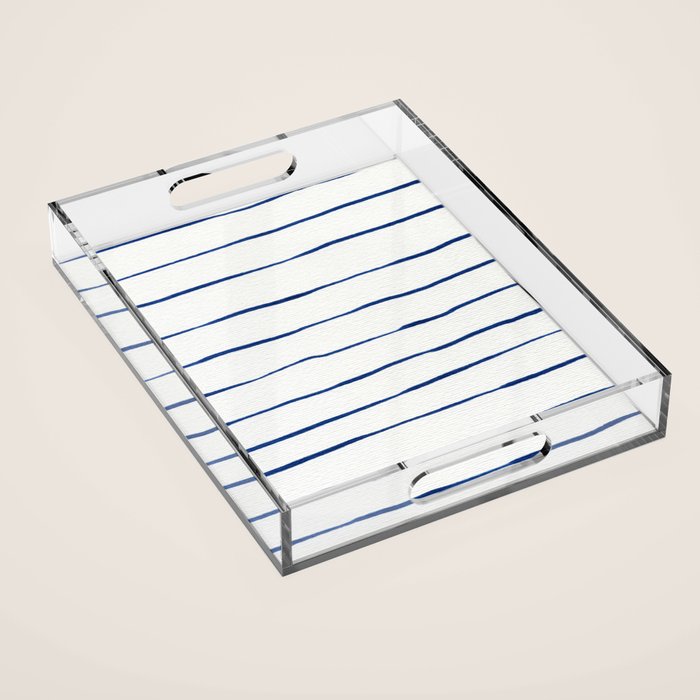 Blue Stripes Acrylic Tray Gallery Image 1